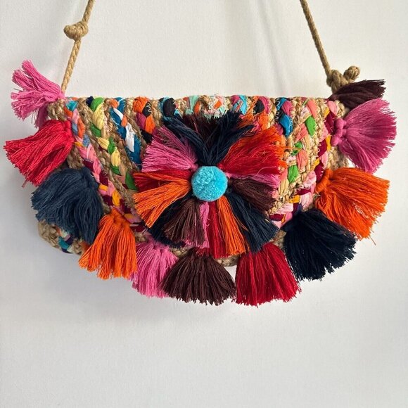 Circus Sam Edelman Colourful Fringe Tassel Crossbody Bag - Picture 1 of 7